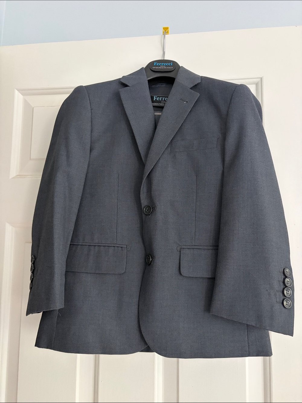Ferrecci Boys Gray Two-Button Notch Lapel 3 piece suit